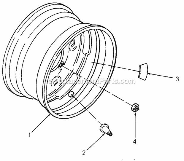 Rear Wheel Diagram and Parts List for 1882 800000-821059, 140-721-100, 141-721-100 Cub Cadet Lawn Tractor
